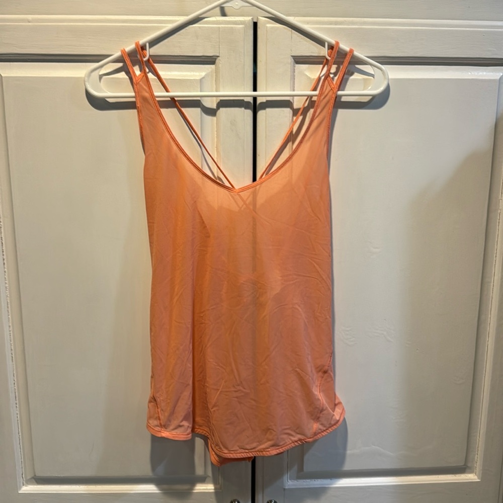 Lululemon sheer coral tank top size 2